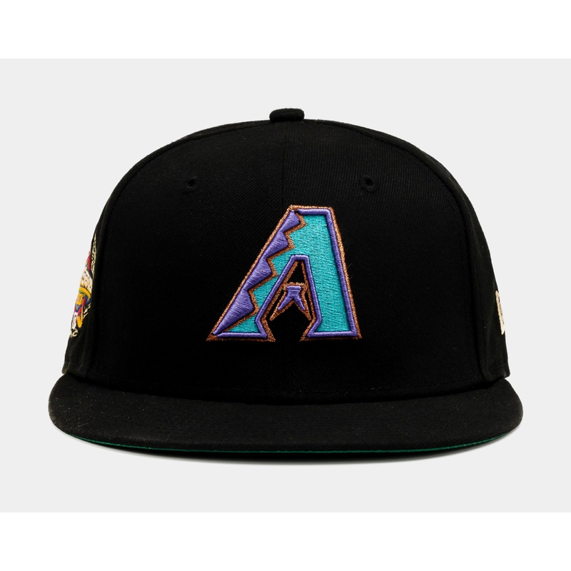 Arizona Diamondbacks Laurel Sidepatch 59Fifty Mens Hat (Black)