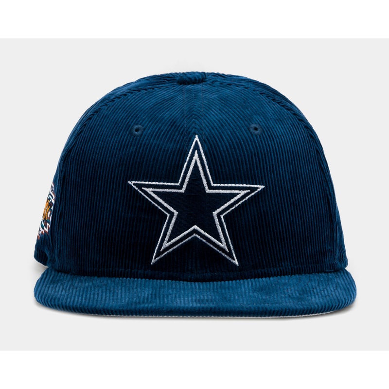 Dallas Cowboys Throwback Corduroy 59Fifty Fitted Mens Hat (Navy/White)