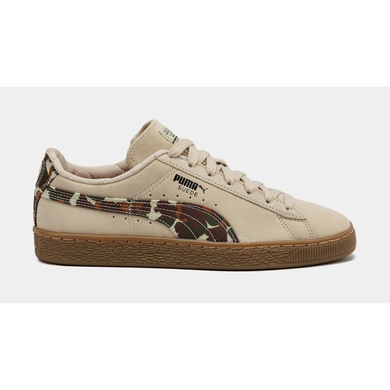 Exclusive Suede Duck Camo Mens Lifestyle Shoes (Beige/Black)