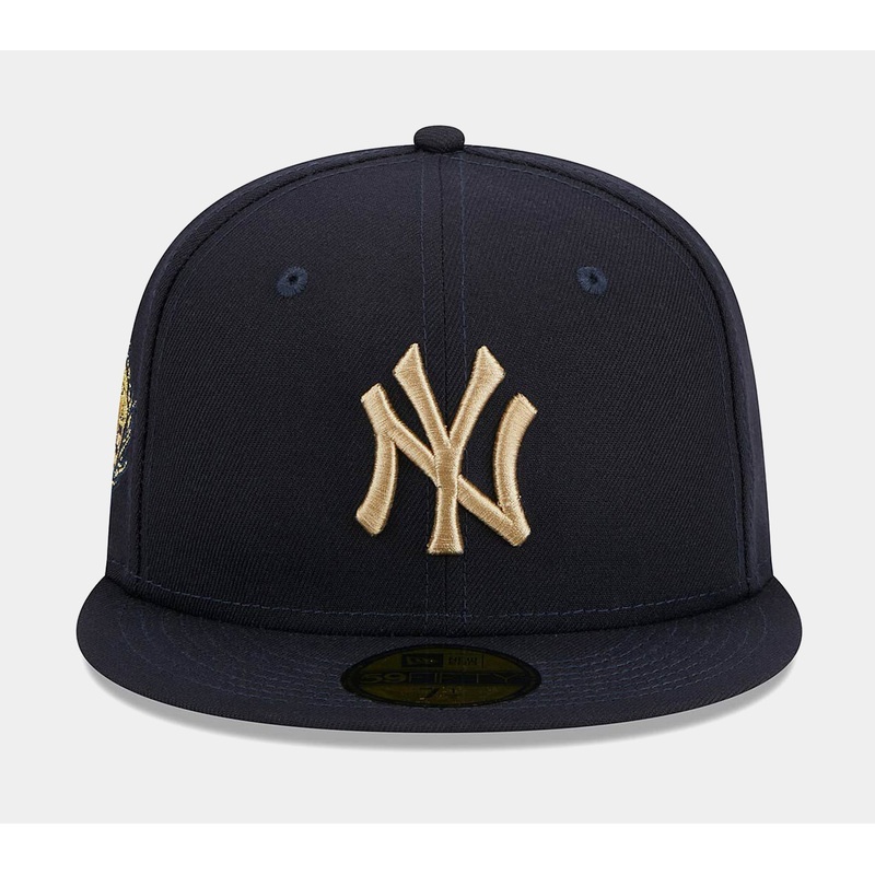 New York Yankees Laurel Side Patch 59FIFTY Mens Hat (Navy)