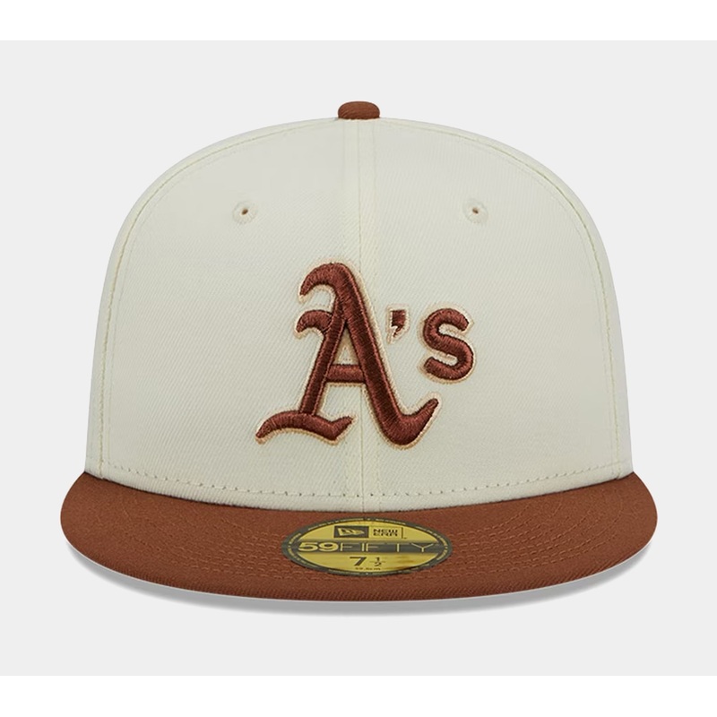 Oakland Athletics City Icon 59FIFTY Mens Hat (Beige/Brown)
