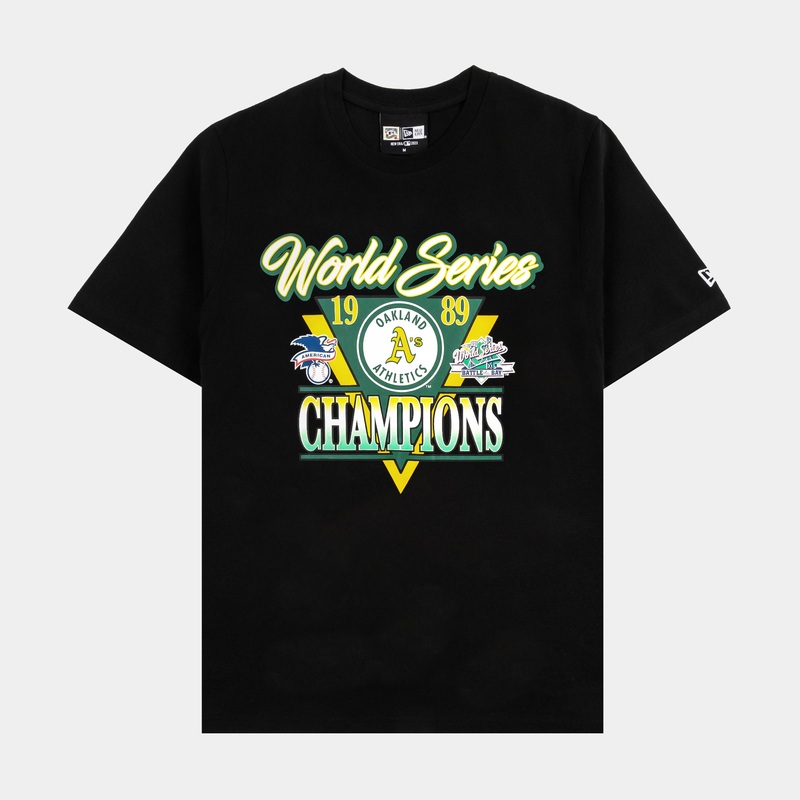 Oakland Athletics Mens Short Sleeve Shirt (Black)