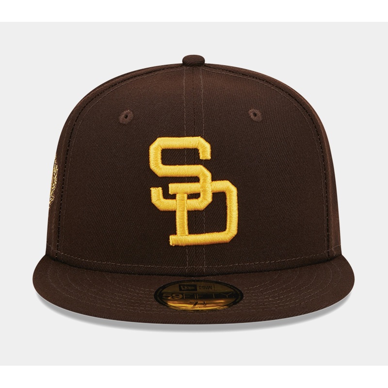 San Diego Padres Laurel Side Patch 59FIFTY Mens Hat (Brown)