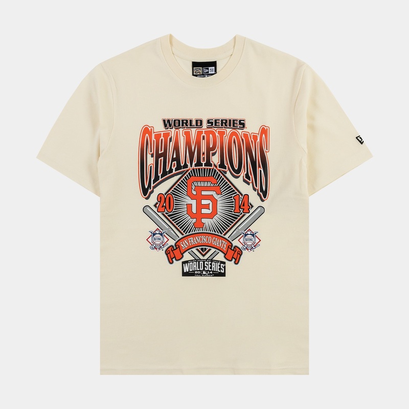 San Francisco Giants Mens Short Sleeve Shirt (Beige)