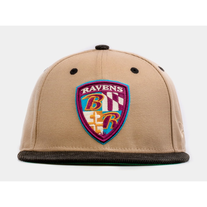 SP Exclusive Desert Sky Baltimore Ravens 59Fifty Mens Fitted Hat (Beige/Black)