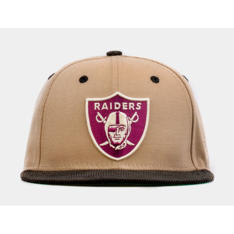 SP Exclusive Desert Sky Las Vegas Raiders 59Fifty Mens Fitted Hat (Beige/Black)