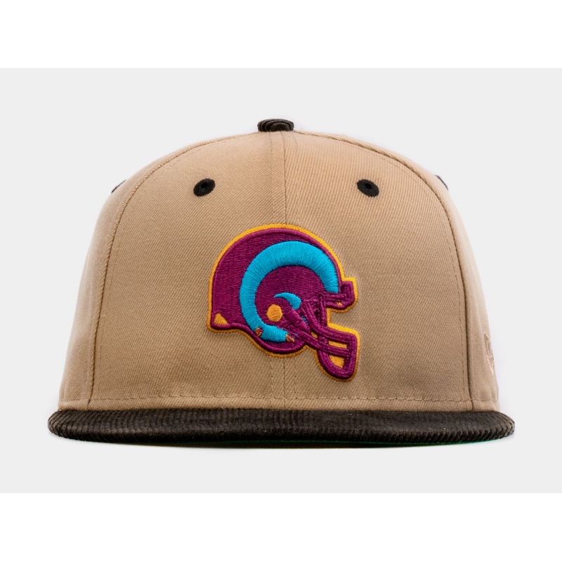 SP Exclusive Desert Sky Los Angeles Rams 59Fifty Mens Fitted Hat (Beige/Black)