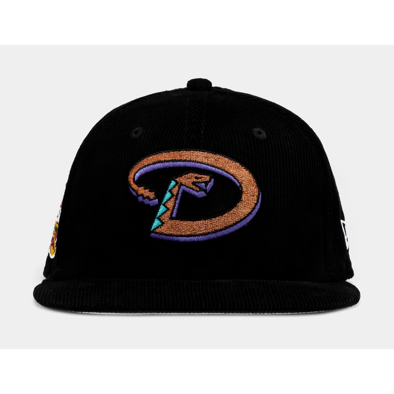 Arizona Diamondback Throwback Corduroy 59Fifty Mens Hat (Black)