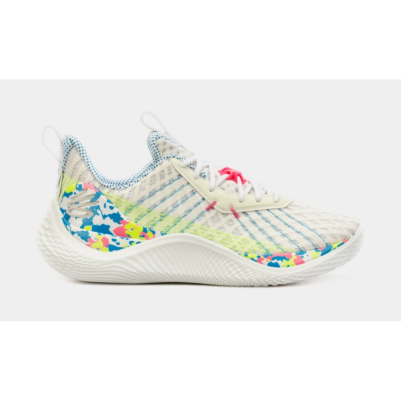 Curry Flow 10 Splash Party Mens Basketball Shoes (White/Multi)