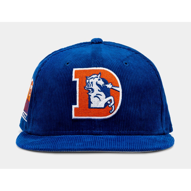 Denver Broncos Throwback Corduroy 59Fifty Mens Hat (Blue)