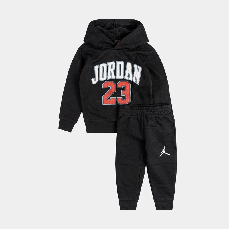 Jersey 23 Pullover and Jogger Preschool Set (Black/Red)