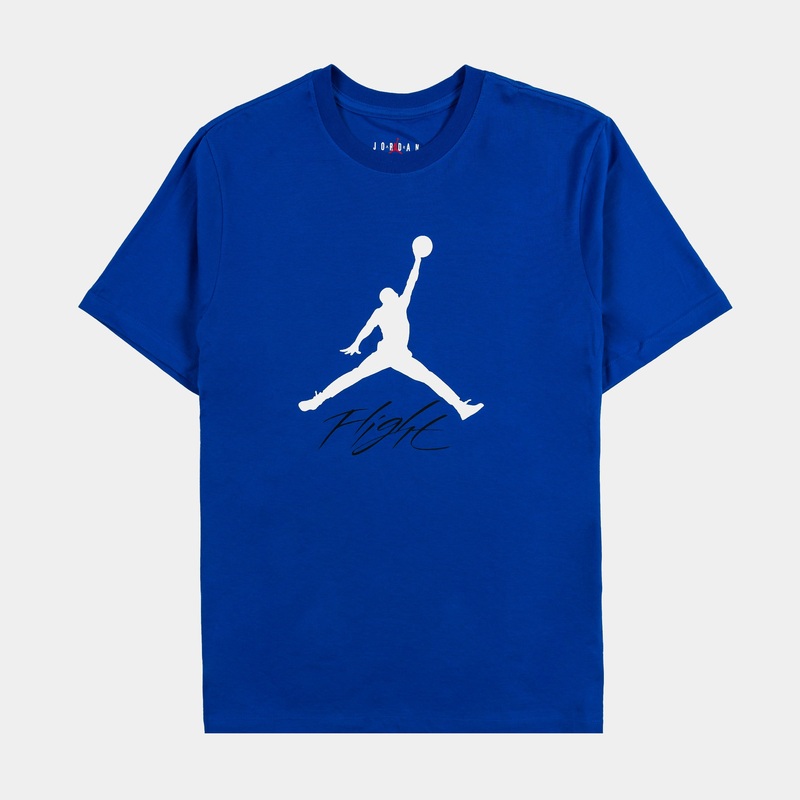 Jumpman Flight Mens Short Sleeve Shirt (Blue)