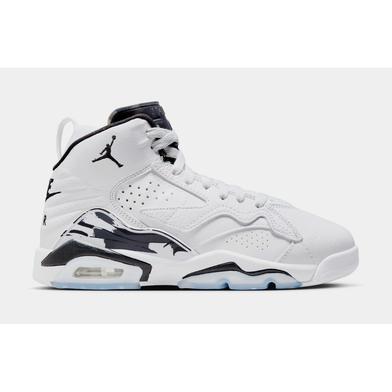 Jumpman MVP Grade School Basketball Shoes (White/Off Noir/Black)
