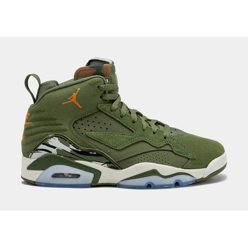Jumpman MVP Mens Basketball Shoes (Sky J Light Olive/Bright Mandarin/Black/Sail)