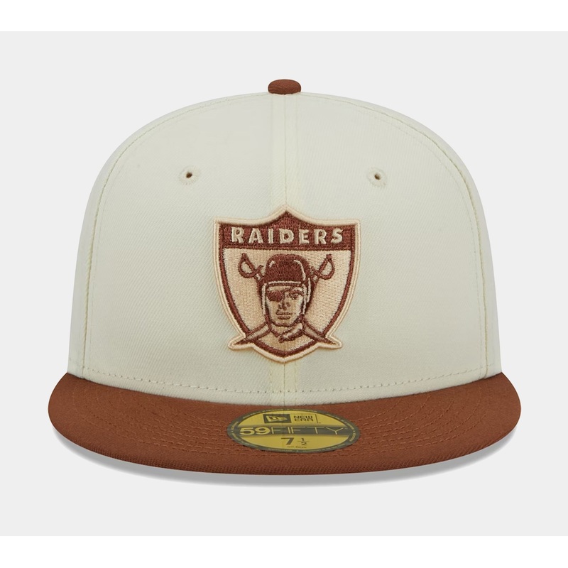 Las Vegas Raiders City Icon 59FIFTY Mens Hat (Beige/Brown)