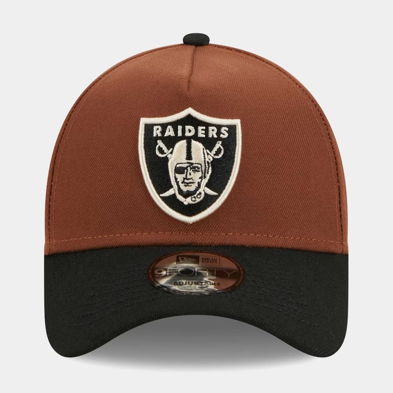 Las Vegas Raiders Harvest 9Forty Mens Hat (Black/Brown)