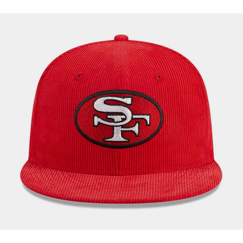 San Francisco 49ers Throwback Corduroy 59FIFTY Mens Hat (Red)