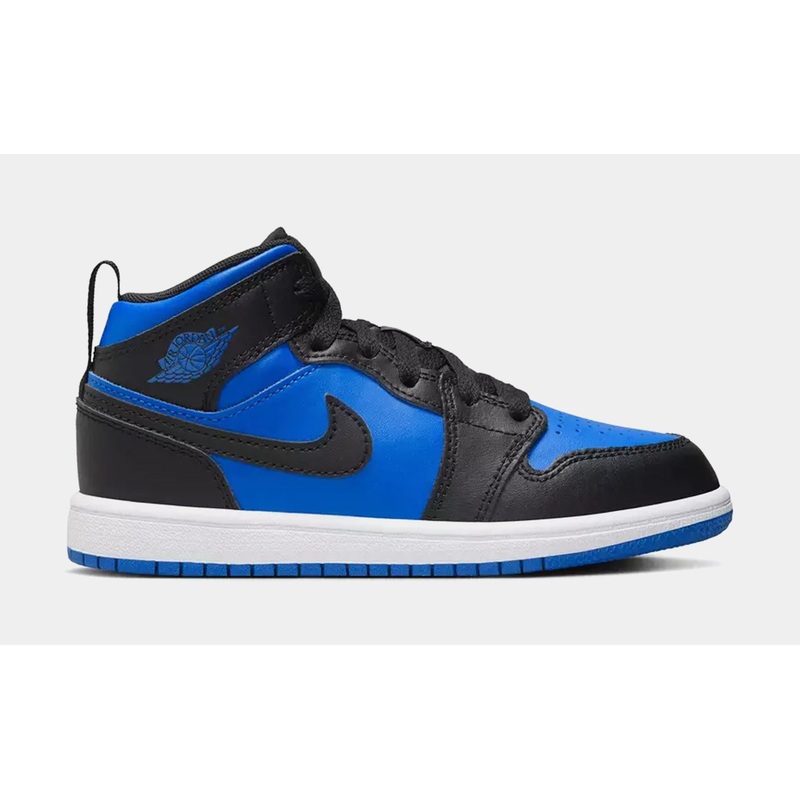 Air Jordan 1 Mid Infant Toddler Lifestyle Shoes (Black/White/Royal Blue)