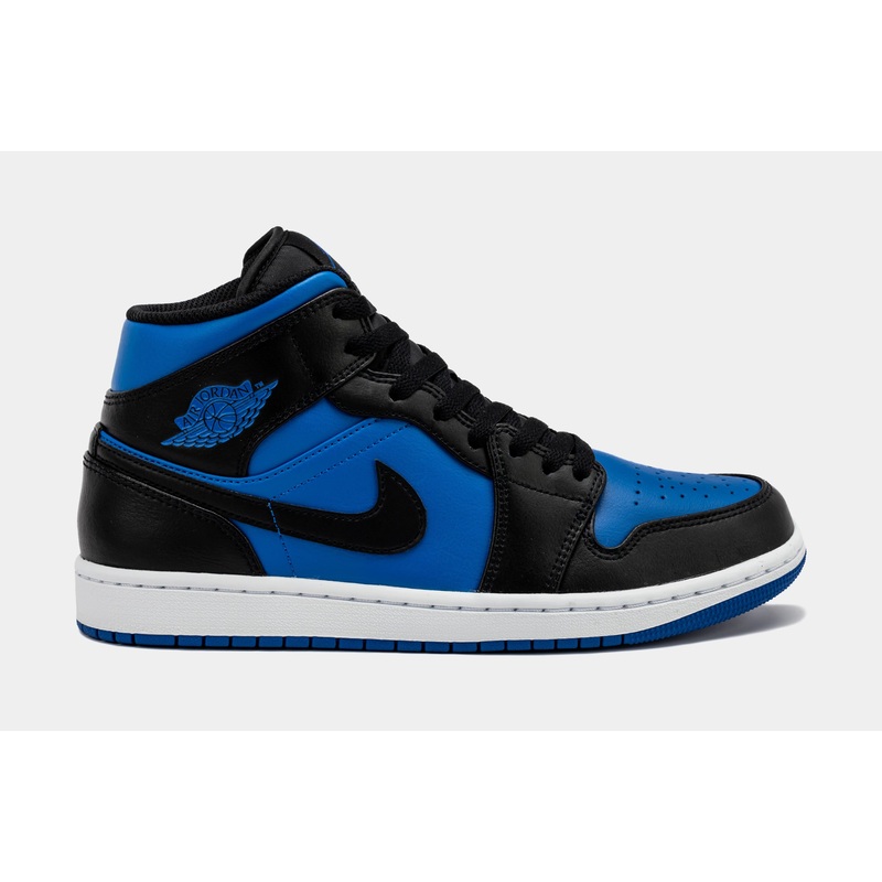 Air Jordan 1 Retro Mid Varsity Royal Mens Lifestyle Shoes (Blue/Black)