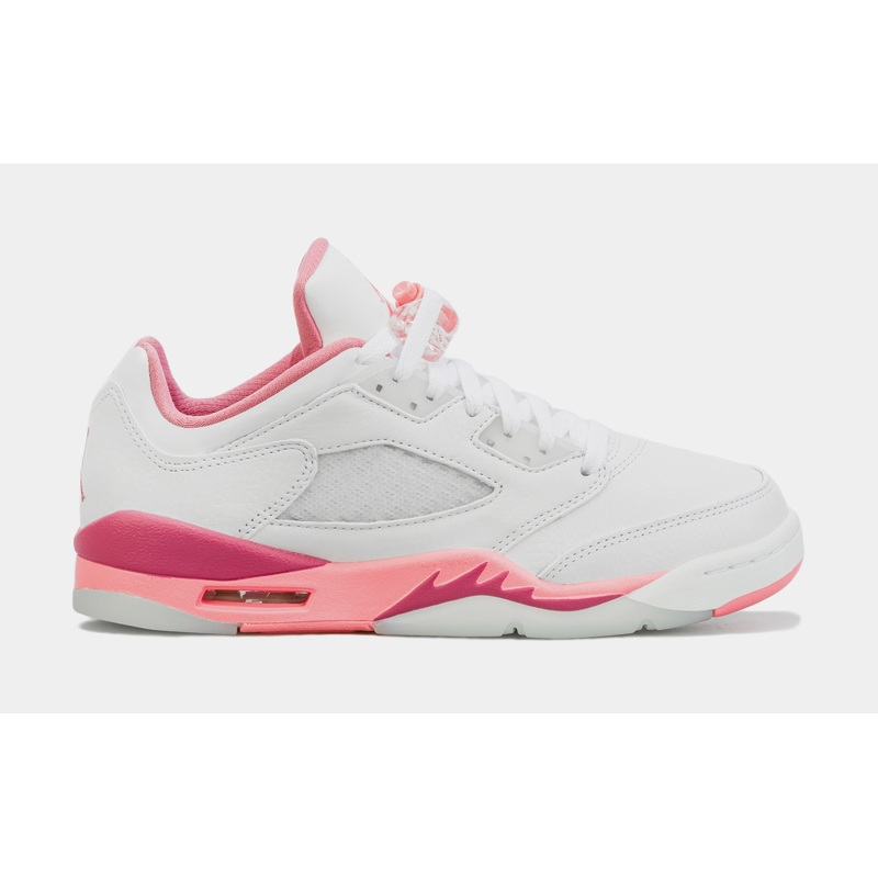 Air Jordan 5  Retro Low Desert Berry Grade School Lifestyle Shoes (White/Pink)