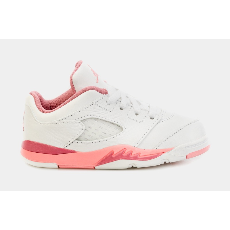 Air Jordan 5 Retro Low Desert Berry Infant Toddler Shoes (White/Pink)