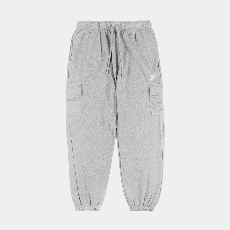 Club Fleece Mid-Rise Cargo Womens Pants (Grey/White)