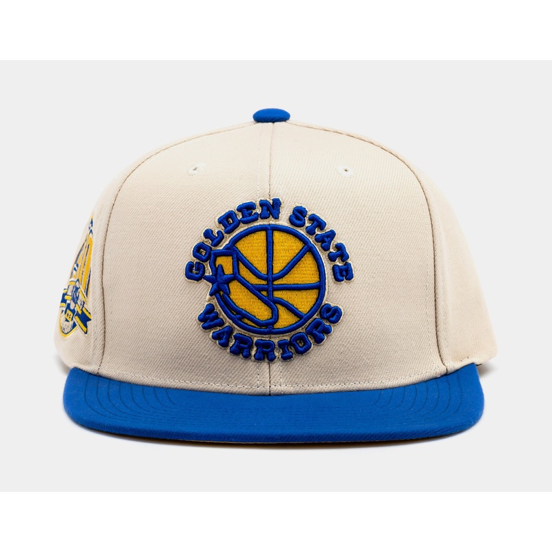 Exclusive 30th Anniversary Golden State Warriors Snapback Mens Hat (Blue/Beige)