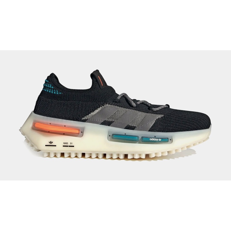 NMD_S1 Black Teal Orange Mens Running Shoes (Black/Grey)
