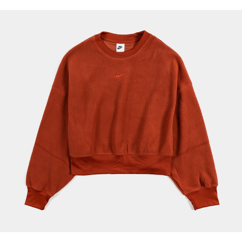 NSW Plush Mod Cropped Womens Crewneck (Rugged Orange)