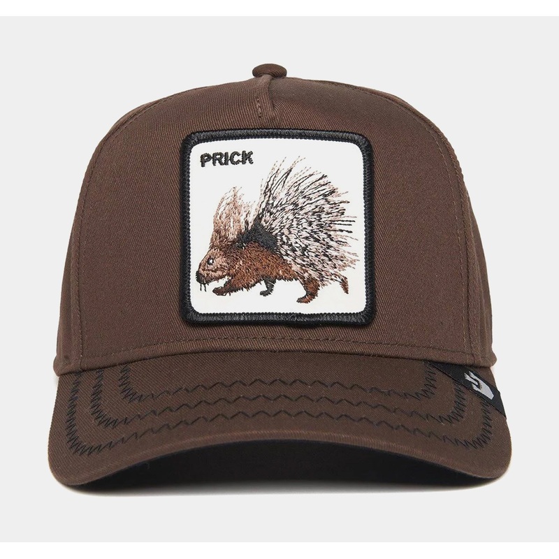 Porcupine 100 Trucker Mens Hat (Dark Brown)