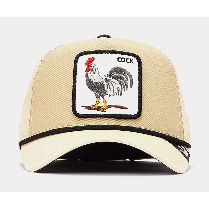 Rooster 100 Trucker Mens Hat (Beige)