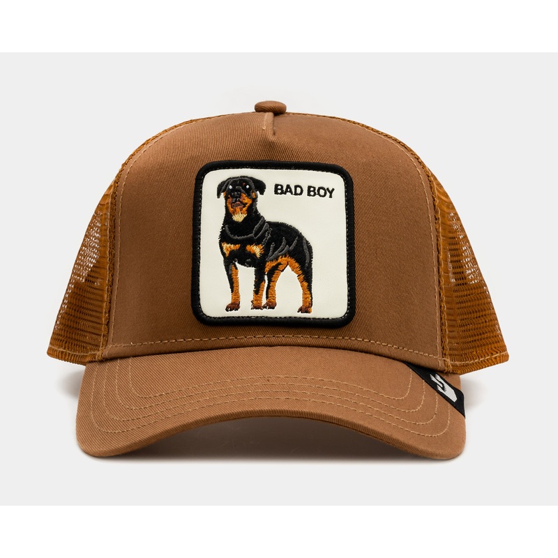The Baddest Boy 14×14 Trucker Mens Hat (Brown)