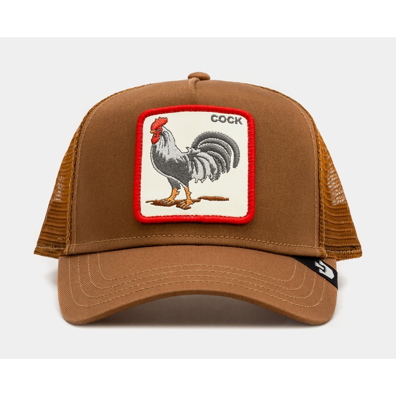 The Cock 14×14 Trucker Mens Hat (Brown)