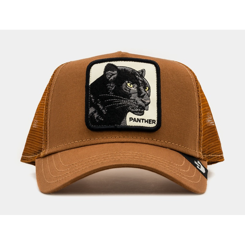 The Panther 14×14 Trucker Mens Hat (Black/Brown)