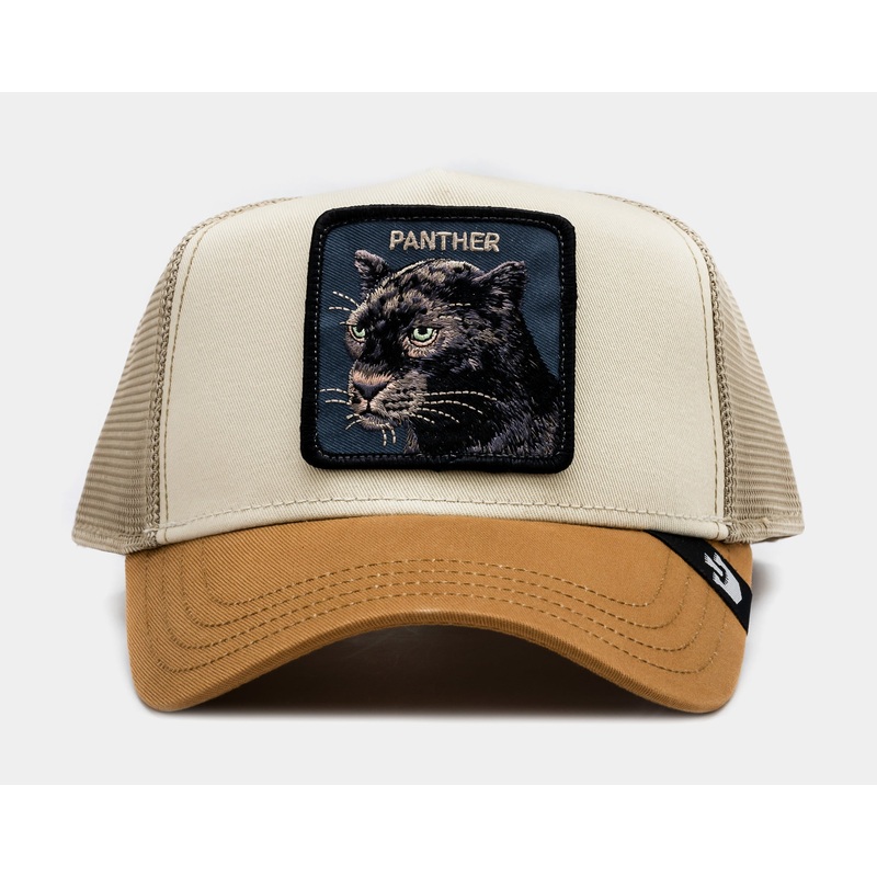 The Panther Premium Trucker Mens Hat (Beige)