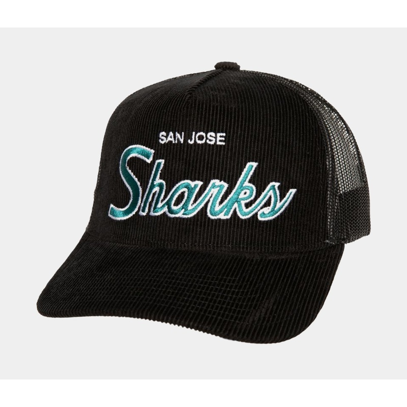 Times Up San Jose Sharks Trucker Mens Hat (Black/Blue)
