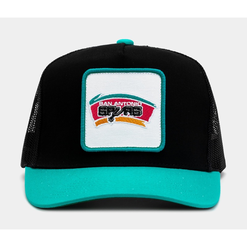 Truck It San Antonio Spurs Trucker Mens Hat (Black/Aqua)
