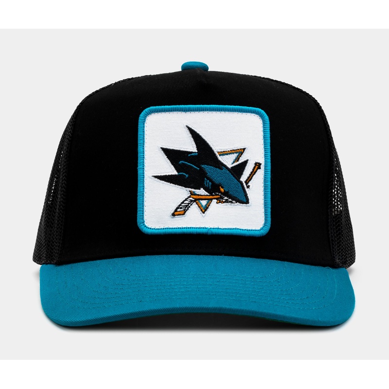 Truck It San Jose Sharks Trucker Mens Hat (Black/Teal)