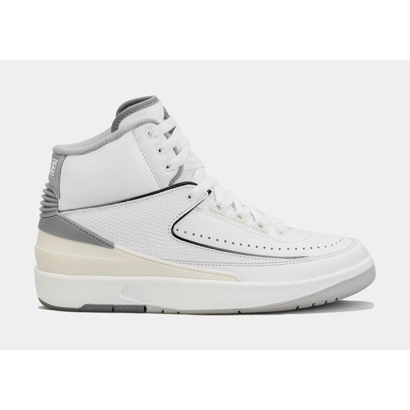 Air Jordan 2 Retro Cement Grey Grade School Lifestyle Shoes (Grey/White)