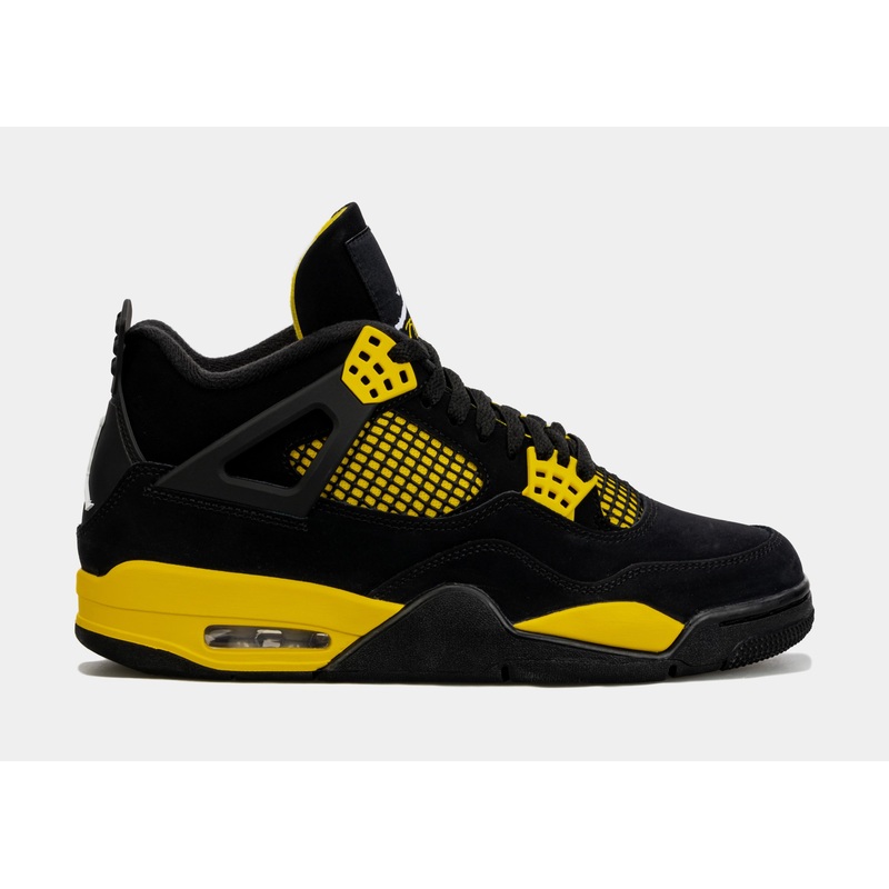 Air Jordan 4  Retro Thunder Mens Lifestyle Shoes (Black/Yellow) Limit One Per Customer
