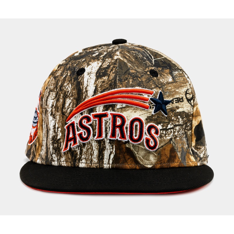 Exclusive Houston Astros Camo 59Fifty Fitted Mens Hat (Camo Green/Black)