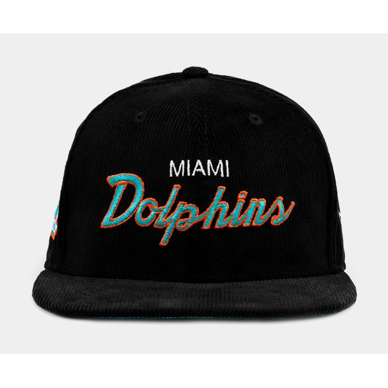 Exclusive Miami Dolphins Everyday Corduroy 59Fifty Fitted Mens Hat (Black/Teal)