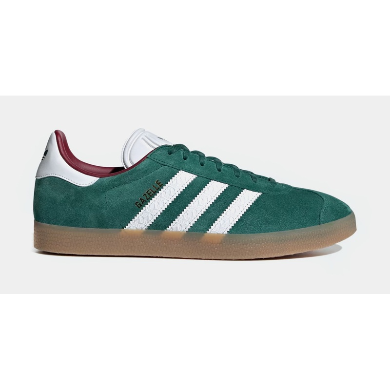 Gazelle Mens Lifestyle Shoes (Collegiate Green/Cloud White/Collegiate Burgundy)