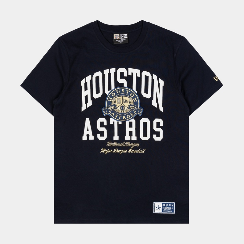 Houston Astros Classics Mens Short Sleeve Shirt (Navy)