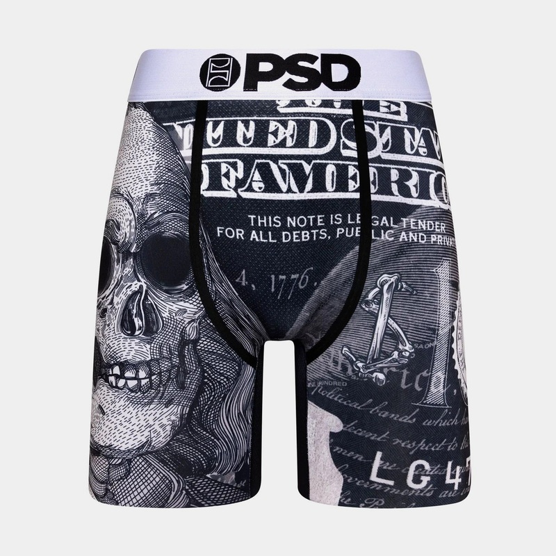 Hunna Bones Mens Boxers (Grey/Black) Free Shipping