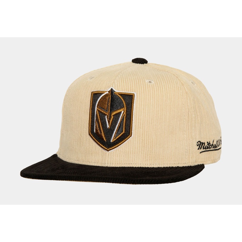 Las Vegas Golden Knights 2 Tone Team Cord Fitted Mens Hat (Neutral/Black)