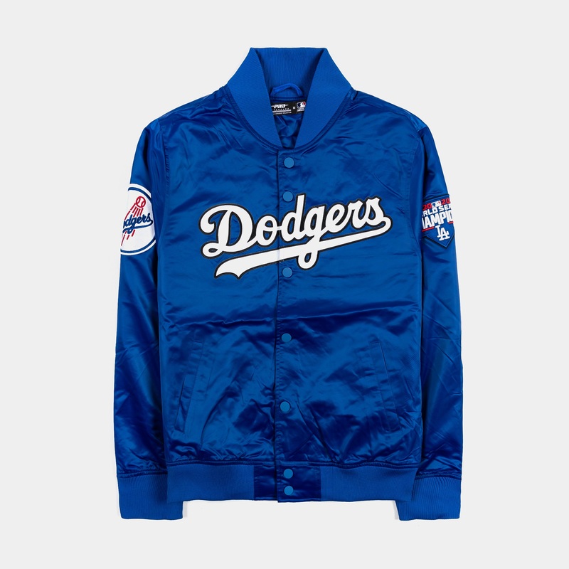 Los Angeles Dodgers 2020 World Series Champions Satin Mens Jacket (White/Blue)