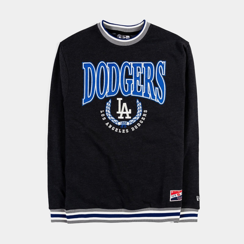 Los Angeles Dodgers Throwback Mens Crew (Black/Blue)
