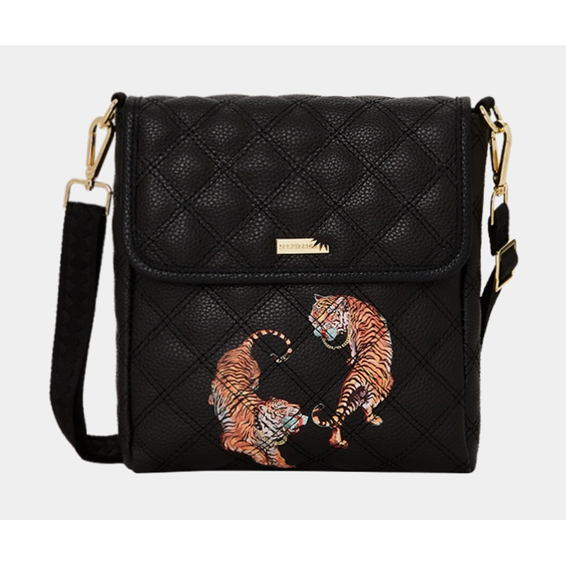 Money Tigers Messenger Sling Mens Bag (Black)
