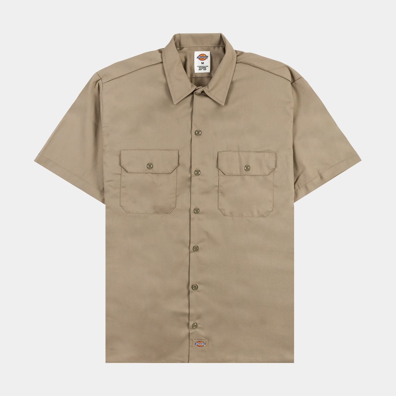 OG Twill Work Mens Short Sleeve Shirt (Beige)